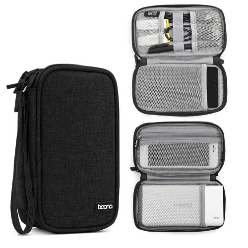 [불명] 보조배터리 디지털 파우치 여행용 충전 케이블 보관