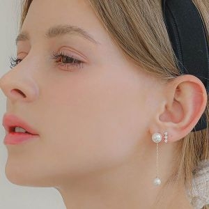 14K 일자 트리플 큐빅 귀걸이 G027432883971