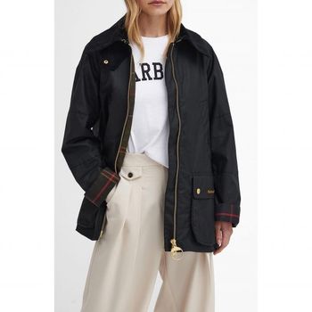 왁스 우먼 워터 레지스턴트 드 코튼 자켓 블랙 클래식 150902713_이미지