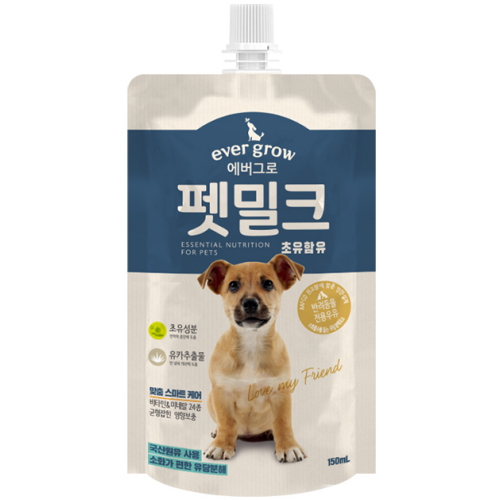 부명 에버그로 펫밀크 홈사이즈 150ml이미지입니다. 누르면 해당 게시물로 새창이동합니다.