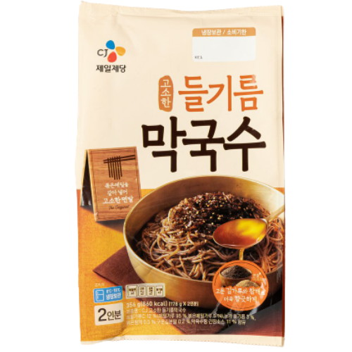 CJ제일제당 고소한 들기름 막국수 2인분 356g (1개)_이미지
