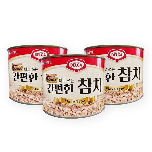 롯데푸드 델가 바로 쓰는 간편한 참치 1.88kg (3개)