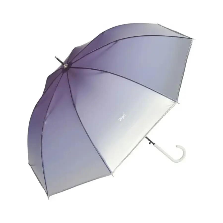 WPC 실버 그라데이션 투명 장우산 PT-083-001