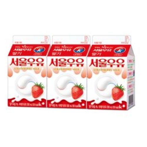 서울우유 딸기우유 200ml (3개)_이미지
