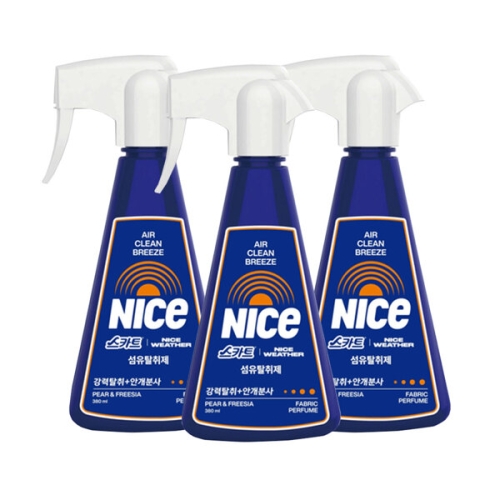 유한킴벌리 스카트 나이스웨더 탈취제 페어앤프리지아 380ml (3개)