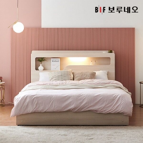 BIF보루네오 앳홈 펜더 일반형 LED침대 Q (호텔식투인스)_이미지