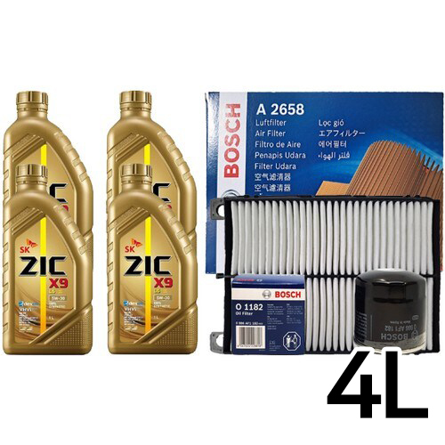 SK엔무브 지크 X9 LS 5W30 4L + 보쉬필터 현대 LF소나타 뉴라이즈 2.0 LPI_이미지