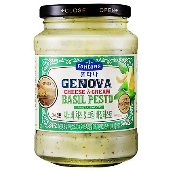폰타나 제노바 치즈 크림 바질페스토 파스타소스 430g (4개)_이미지