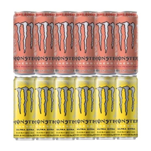 코카콜라음료 몬스터 에너지 시트라 + 피치 킨 355ml (12개)_이미지