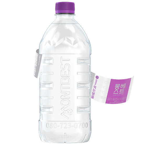 한국청정음료 몽베스트 위드어스 무라벨 1L