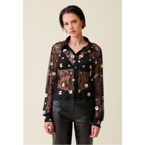 끌로디피에로 Chemise noire transparente CFPCM00454_B001_이미지