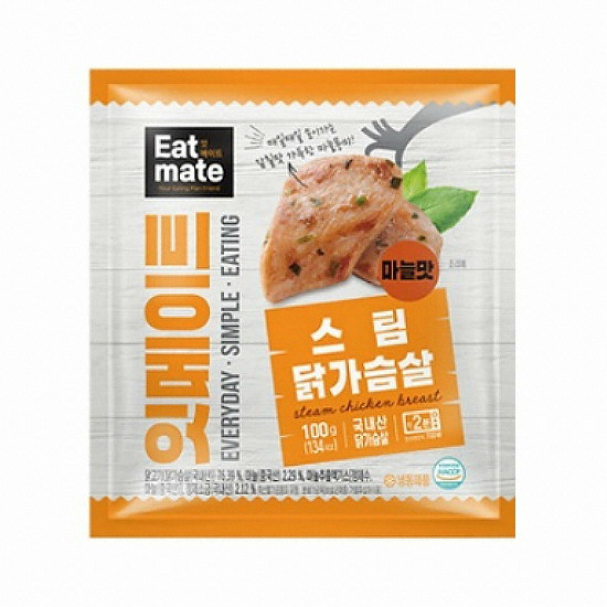푸드나무 잇메이트 스팀 닭가슴살 마늘맛 100g