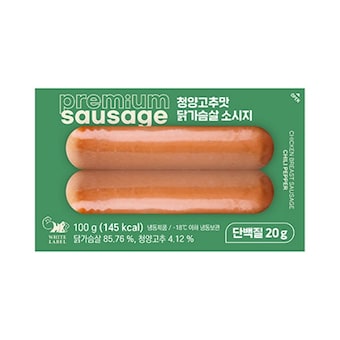 헬스앤뷰티 청양고추맛 <b>닭</b><b>가슴</b><b>살</b> 소시지 100g
