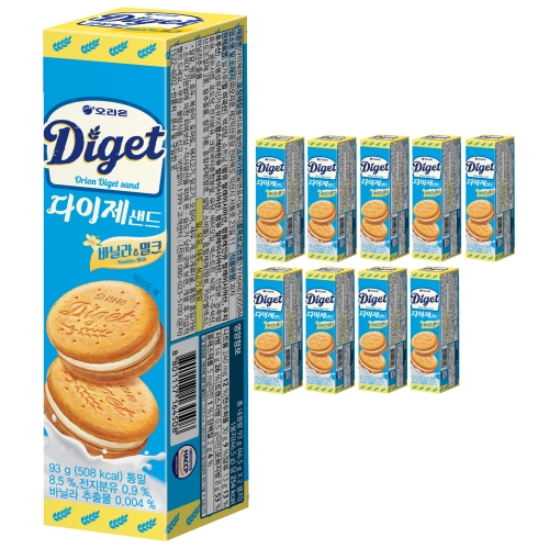 다이제 밀크크림 샌드 93g 10개
