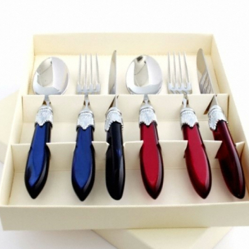 리바도시 ㅤ라울라 크롬 디저트 2인조 세트 레드+블루 6P_이미지