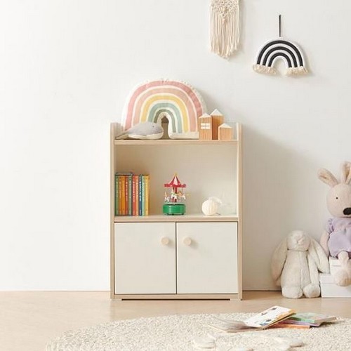 히트가구 C3971 모듈 2단 2도어 수납책장 600