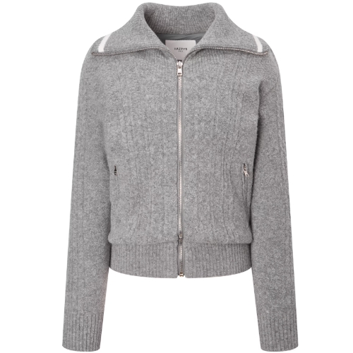 헤지스골프 하이넥 케이블 집업 니트 WWSW4D731G2_이미지