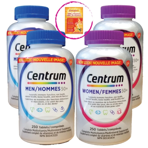 센트룸 실버 포 맨 50+ 250정 + 실버 포 우먼 250정 세트 (2개)_이미지