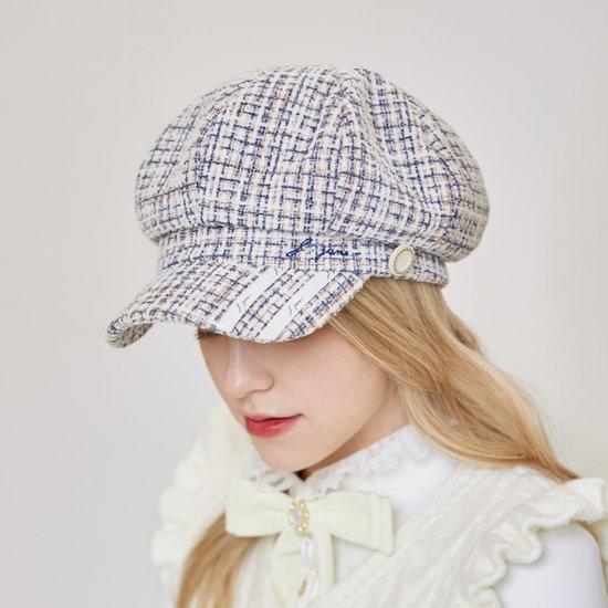 제이제인 트위드 마도로스 햇 네이비