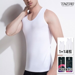 1+1세트 남성 국내생산 에어로쿨 민소매 런닝 나시티셔츠 이너티 TNZ_JC016TS2