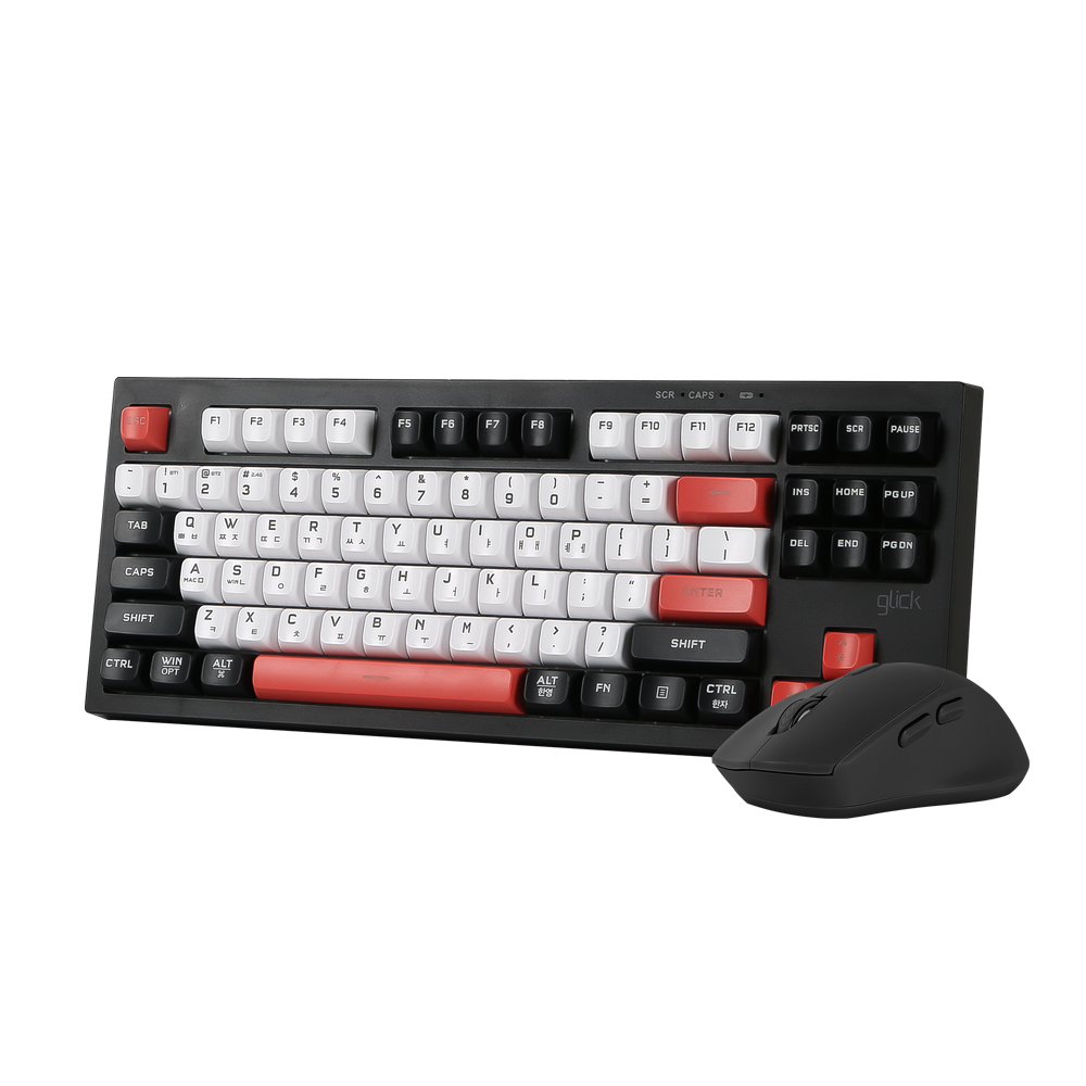 지클릭커 OFFICEPRO WMK50 사일런스 M 87 무선 키보드 마우스 세트 (Poker)_이미지