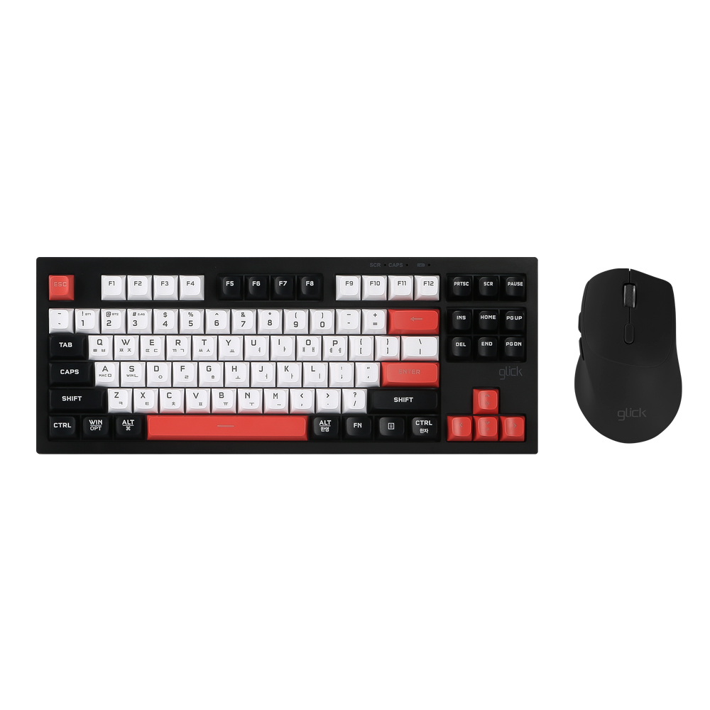 지클릭커 OFFICEPRO WMK50 사일런스 M 87 무선 키보드 마우스 세트 (Poker)_이미지