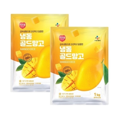 이츠웰 냉동 골드망고 1kg (2개)_이미지