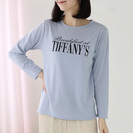 웬디즈갤러리 T 레터링 라운드넥 티셔츠 MTS110