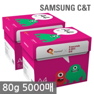 삼성물산 X 에잇세컨즈 프리미엄 에잇몬 에디션 복사용지 A4 80g (5,000매)_이미지