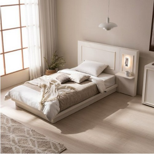 삼익가구 리네 프리미엄 호텔 침대 Q+협탁 (7존독립스프링)_이미지