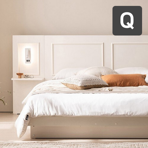 삼익가구 리네 프리미엄 호텔 침대 Q+협탁 (7존독립스프링)