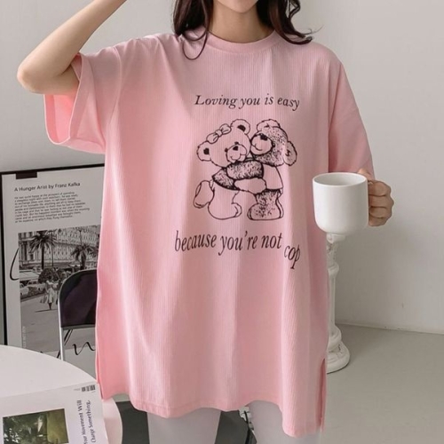 아이우먼 러빙유스케치반팔티셔츠 MAU562M505 빅사이즈