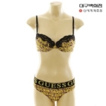  게스언더웨어 여성 GUESS레오파드 안경 브라팬티 세트_LB1R1R05 LB1P2P05