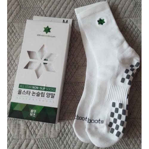 올댓부츠 논슬립 양말 엘리트 화이트_이미지