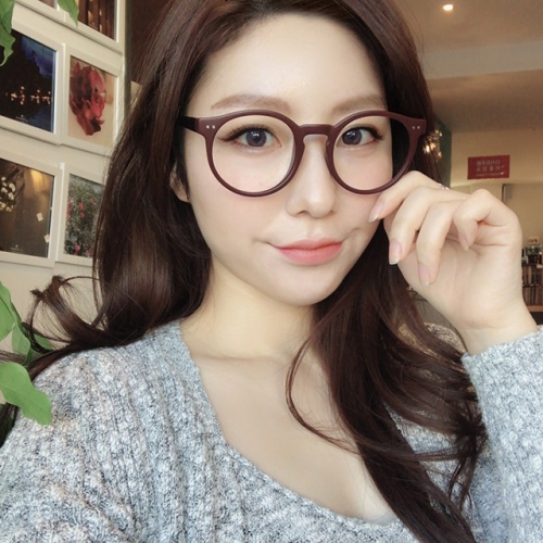 호야 뿔테안경  라바 코팅  TR 오버사이즈 가벼운 남자 여자 학생 둥근 동글이 안경테