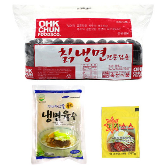 옥천식품 칡냉면 2kg+풍원 골드육수 350g x 10개+겨자소스 3g x 10개 (2개)