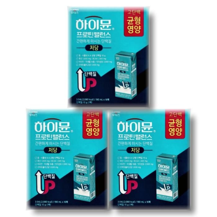 일동후디스 하이뮨 프로틴밸런스 저당 190ml (48개)_이미지