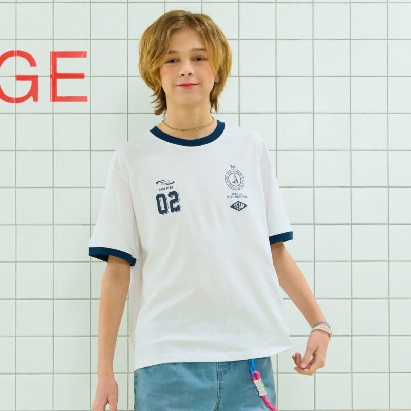 오션스카이 2color남아 링거 배색 반팔 T-shirt 멀티 JSET_DBJB5825D 937477_이미지