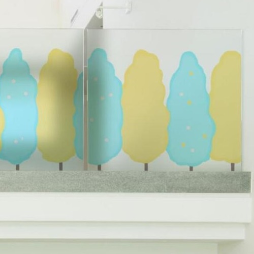 꾸밈 글라스시트지 솜사탕같은나무 gb391 (100cm x 100cm)_이미지