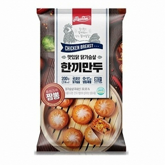 맛있닭 닭가슴살 한끼만두 짬뽕 200g (7개)