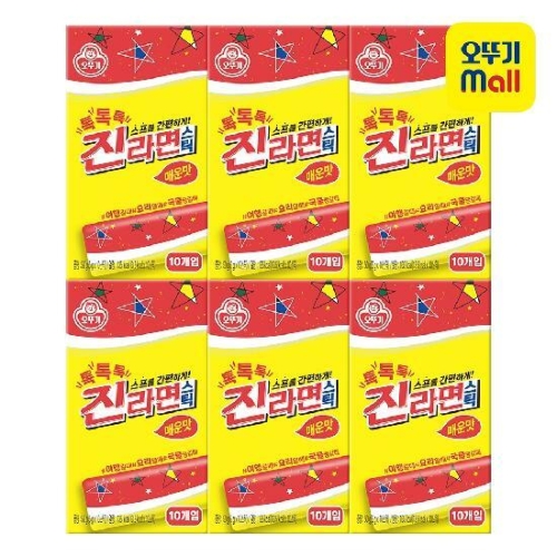 오뚜기 톡톡톡 진라면 스틱 매운맛 50g(5gx10입) (6개)