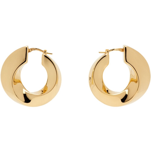 보테가베네타 골드 트위스트 후프 이어링 241798F022005