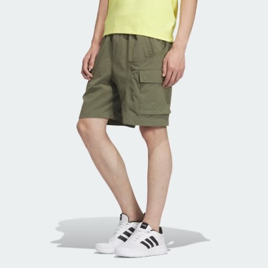 아디다스 시티 이스케이프 루즈핏 스트레치 우븐 카고 쇼츠 JM2051