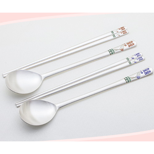 은수저닷컴 칠보 99% 은수저세트 C0010 (1인)_이미지