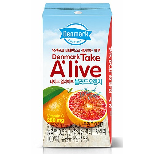 동원F&B 덴마크 테이크 얼라이브 블러드오렌지 120ml