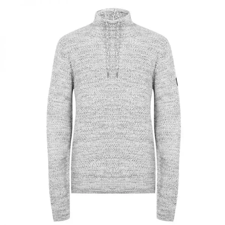 파이어트랩 Firetrap 남성용 목폴라 점퍼 회색 멜란지 7621373