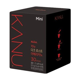 동서식품 <b>카누</b> 미니 <b>다크</b> 로스트 아메리카노 30개입