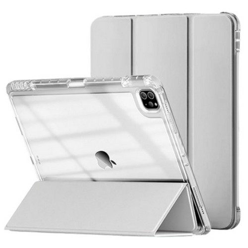 iPad Air 11 M2 아크릴 하드 클리어 애플펜슬 수납홀더 케이스