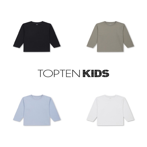 탑텐키즈 에센셜 헤비코튼 오버핏 긴팔티 (MKG5TS3904)