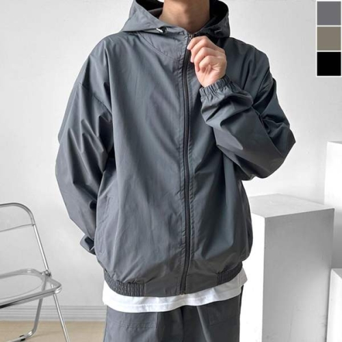남성 VZ323297 후드 리짓 트렌드 자켓 1P 데일리 바람막이 데일_이미지